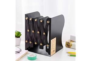 MSYU Serre-Livres réglables, Extrémités de Livre en métal pour Livre Lourd, 2 diviseurs, Support de Livre antidérapant pour Bureau,Utilisé dans Les écoles, Les bibliothèques, Les étudiants et Les familles