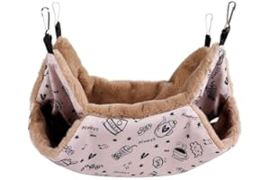 Aisoway 34 x 34 cm, per animali di piccole dimensioni, amaca, coniglio, amaca, morbida a doppio strato, per criceti, cincillà, porcellini d'India, ratto, topo scoiattolo e riccio piccolo animale