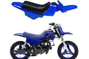 FAST PRO Kit Carénage Plastique Réservoir de gaz Complet Avant Fender arrière Fender Ensemble de kit Carénages de siège pour Yamaha PW50 PW 50 Bleu
