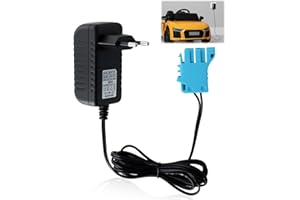 UNILLEA Caricabatterie 12V Compatibile con Veicoli Elettrici per Bambini, Alimentatore Universale con Cavo 2m, Indicatore LED Rosso Verde, per Auto Moto SUV ATV Trattore e Giocattoli Elettrici