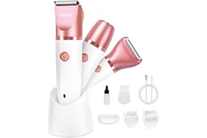 Ufree Lady Shavers for Women Pubic Hair, Bikini Trimmer Women Wet & Dry Use Groomer, Womens Electric Shavers Razors IPX7 Waterproof, Face Legs and Underarm Hair Shaver Cordless, Birthday Gifts, Gold