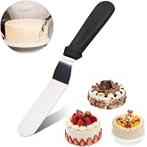 COYUN Angled Pastry Spatula, Stainless Steel Popsicle Spatula, Decorative Cake Icing Spatula, Cupcake and Cake for Home Baker