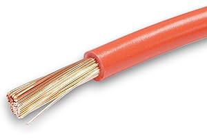 MKGT Red & Black Battery/Starter/Welding Flexible PVC Cable Wire 110/170/345 Amp 16mm 25mm 35mm (10mm² Red, 2 Meters)