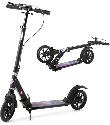 HOMCOM Monopattino Pieghevole In Alluminio Con Freno A Disco, Manubrio - Foto 3