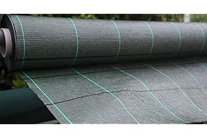 TELA TECNICA INDUSTRIALE TELO PACCIAMATURA L. 100 mt. H. 1,05 mt. LINEARI PACCIAMANTE ANTIALGA ANTIERBACCE (Nero)