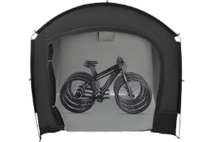 Cykeltält svart 220 x 150 x 185 cm – vattentätt, solskyddat, dammtätt, bärbart – garagetält vintersäkert för cykel, garage utomhus, stort tält för 1–4 cyklar