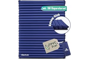 HIKENTURE Materassino isolante per 2 persone, doppio materassino ultra leggero, gonfiabile, da campeggio, piccolo ingombro con sacco a pompa