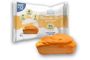 NUVOLAZERO Nuvola Zero - Plumcake allo Yogurt Senza Carboidrati, Merendine Senza Lattosio, Senza Zuccheri, Senza Glutine, Ricco di Fibre, Confezione 12pz, Made in Italy