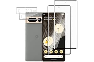 QZJinch 2 sztuki folii ze szkła hartowanego do Google Pixel 7 Pro, 2 sztuki folii ochronnej i 2 sztuki folii na aparat, 3D pełne pokrycie, Ultra HD, bez pęcherzyków, przeciw zarysowaniom, twardość 9H