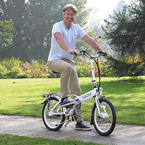 Elektro-Faltrad „Kadanie“, 20 Zoll, 3-Gang, Aluminiumrahmen, weiß, Kardanantrieb - 2