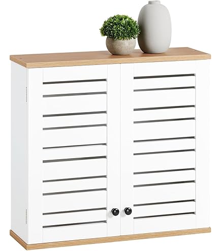 Toughty Medizinschrank Aus Bambus  Abschliebar, Wandmontage, 30,5x33x12,7  Cm, Mit Schlsselschloss
