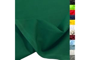 TOLKO 50cm Baumwollstoff Meterware uni | Popeline Stoff aus ÖkoTex Baumwolle in leuchtenden Farben | Kleiderstoff Dekostoff Vorhangstoff Bezugsstoff Patchwork Kinder Stoffe zum Nähen (Dunkel Grün)
