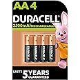 Duracell Rechargeable Type AA Battery, 2500mah, Pack of 4