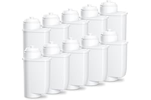 ARETHONE 10 Stück Ersatzwasserfilter für Siemens EQ Series, EQ5/EQ6/EQ7/EQ9, EQ500/EQ700/EQ900/S700, Wasserfilter Kaffeevollautomat für Bosch TCZ7003, TCZ7033, TZ70003, für Brita Intenza 575491