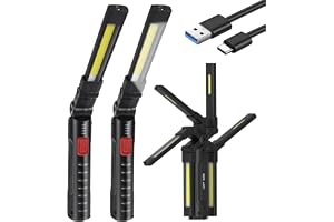 Arbet LED batteri verkstad USB uppladdningsbar med magnet och krok, ficklampa handlampa COB för bil och camping presenter til