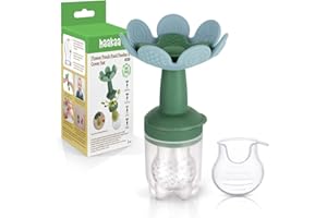 Haakaa Flower Food Fruit Feeder for Babies|Breastmilk Popsicle Mold | Silicone Feeder for Baby Cooling Relief & Infant Safely Self Feeding, BPA Free (Sky Blue)