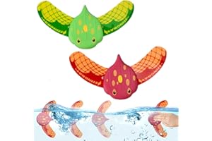 Huucozn 2 Stück Unterwasser Glider, Teufel Fisch Schwimmbad Spielzeug Pool Spielzeug Kinder Wasserspielzeug Tauchspielzeug Interessantes Tauchtiere Wasser Spielzeugs Fische Poolparty Geschenk