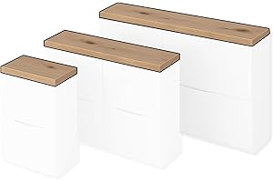 RETIMBER WORKS BY DE WITTE Holzplatte für TRONES Schuhregal – Abdeckplatte für Trones Schuhschrank, Brett Eiche Platte, Eichenplatte Massiv Holzplatte – Verschiedene Größen (für 3 Trones (1541 x 159mm))