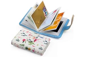 Dauerhaft Album fotograficzny 3 cale 20 kieszeni przezroczysty album fotograficzny 3 cale do Instax Mini 7s 8 8+ 9 25 26 50s 70 90 Film(Cactus Flamingo)