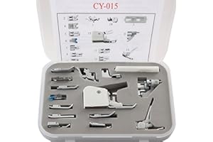 Veewon 15 pcs Sewing Machine Presser Walking Feet Kit for Brother, Babylock,New Home,Janome,Elna,Toyata,Singer,Elna,Simplicity,Necchi,Kenmore Sewing Machine