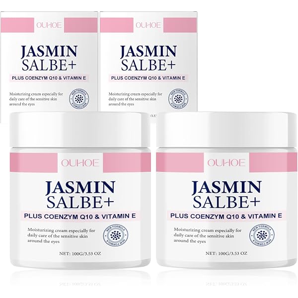 2 X Jasmin-Salbe Für Augen – Mit Kollagen, Gegen Dunkle Ringe & Schlaffe Lider