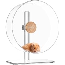 Ruota Per Criceto Silenziosa 13 Cm – Trasparente Con Doppio Cuscinetto, Pista Antiscivolo Per Esercizio, Adatta Per Golden E Topi