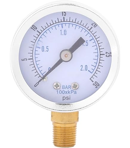 Manometro A Sfera Glicerina 0-16 Bar - Per Idraulica E Irrigazione, Connessione 1/4"