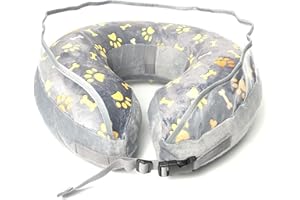 Yuehuamech Collier de convalescence gonflable souple pour chien - Collier de protection en forme de donut avec déflecteur anti-léchage et boucle réglable pour chats et chiens après une chirurgie