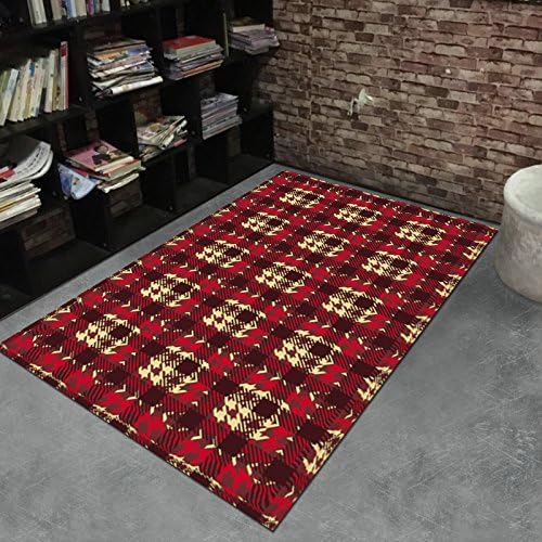 Fashion home door mats Plover lattice strip mat bedroom bedside study kitchen carpet,45*115CM,Red wine maxmara