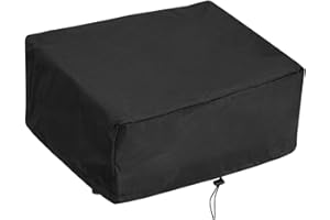 BACXZOMX Copertura per Plancha 60x45x25cm in Tessuto Oxford 420D, Copri Plancha con Corda Regolabile, Impermeabile, Anti-UV, Anti-Polvere, Antivento, Copertura Barbecue da Esterno – Nero