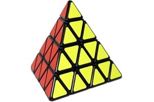 OOSTIFUN Gobus ShengShou 4x4 Pyraminx Pirámide Triángulo Cubo mágico Velocidad Puzzle Cubo Negro