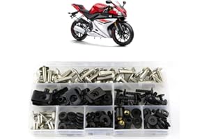 Xitomer Aftermarket Complete Sets Fairing Screw Kits Fits YZF R125 2008-2018 Mounting Kits Washers, Nuts, Fasteners, Clips, Eyelets (Silver)