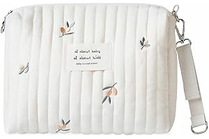 SONARIN Leggero Borsa Organizer per Passeggino,Multifunzionale Elegante Ricamo Borsa Passeggino Universale Organizzatore per Passeggino Borsa per Carrozzina Borsa Cambio(Olivo, 1 Cinghia)