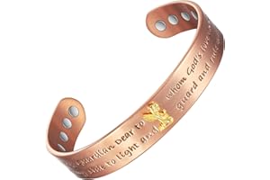 EnerMagiX Bracelets magnétiques en cuivre pour homme et femme, 99,9 % cuivre massif avec aimants puissants