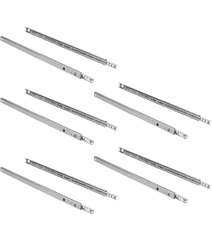 Guide Scorrevoli Per Cassetti 35 Cm | Cuscinetti A Sfere | Portata 35 Kg | Confezione Da 2 - Foto 10