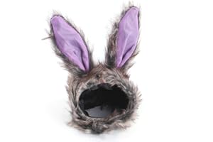 CJZZ Graues Kaninchen Katze Hut, Katzen Kostüm, Kostüm für Katzen, Katzenbekleidung, Kostüm Katze, Cat Costume, für Katzen und Welpen, Hasenohren für Oster-Cosplay