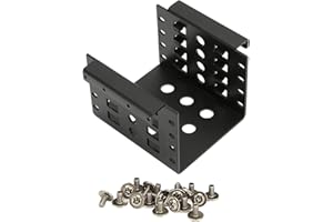 Nicoone Rack di Montaggio HDD da 2,5 Pollici, Design Cavo, Gabbia per Disco Rigido ad Alta Durezza, Supporti e Porta IDE, per SSD HDD IDE (Nero/Argento)