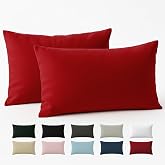 Pillowcase 40 x 70 Reinforced Cotton (Pack of 2) - Burgundy - Tight Fabric 57 Threads/cm&sup2; - Pillowcase 40 x 70 - Oeko Tex Cer