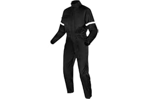 ‎OZONE MOTO OZONE MOTO Regenanzug für Motorrad Einteilig | Langlebiges wasserdichtes Polyester | Reißverschluss mit Klettverschluss und Stiche laminierte | Reflektierende Elemente