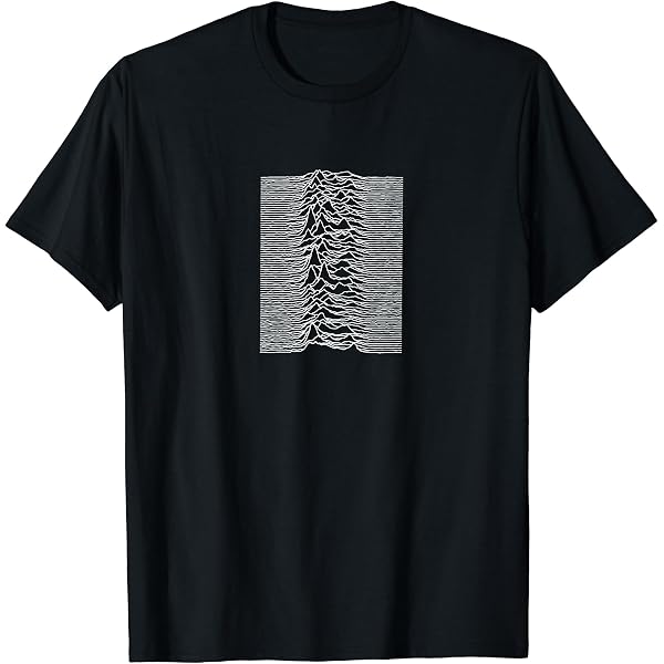 Joy Division Ringer T-Shirt Unknown Pleasures Logo Officiel Unisexe Noir
