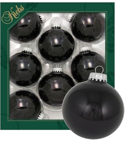 Kaemingk Set 16 Palline Di Natale In Vetro 8 Cm – Miste Opache E Lucide, Colore Verde (Rosmarino)