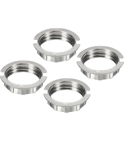 PATIKIL Kit De 10 Bagues De Douille G9 Avec Outil De Démontage - Remplacement Facile Pour Abat-Jour En Alliage De Zinc Argenté 125mm
