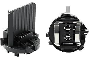 Supporti per Lampade Alogene, Fleymu 2 Pezzi Fari H7 di Ricambio 5K0941109 per Golf 6, Golf 7, MK6, MK7, Anabbaglianti Supporto Faro Compatibili con Tiguan, Touran, Sharan e Scirocco (Color : Black)