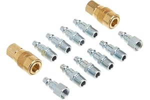 Milton (S-210) 1/4" NPT M-Style acoplador y kit de enchufe (12 piezas)