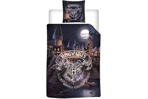 Harry Potter Hogwarts Enkelsäng Påslakan 140x200 + Örngott Polyester-bomull