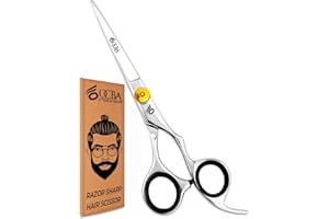 OCBA Ciseaux Coiffure Ciseaux de coiffeur Ciseaux salon coiffure Acier Inoxydable Ciseaux à cheveux Ciseaux Coiffure Professionnels 6 Pouces Ciseaux Barber Salon
