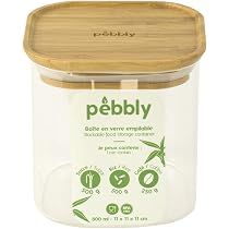 Pebbly Quadratische Glasdose Mit Bambusdeckel – 800ml, Stapelbar & Luftdicht Für Vorräte