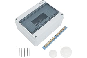 OUYANKA Sicherungskasten Aufputz IP55 Waterproof Verteilerkasten Aufputz für 12 Module Aufputzverteiler Kleinverteiler Aufputz Geeignet für Gärten, Bauernhöfe, Ladesäulen, Feuchtraum