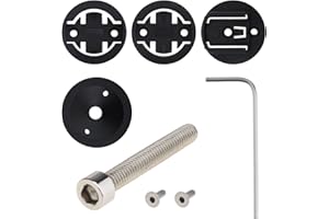 eMagTech Kit de Soporte para Ordenador con Tapa Superior para Vástago de Bicicleta 3 Tipos de Adaptador de Inserción para Montaje en Bicicleta Compatible con Garmin Bryton CatEye para Ciclismo