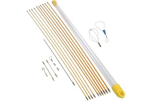 QZATACAEN Guia pasacables de fibra de vidrio100cm x 10 Juego de varillas pasacables 10 m